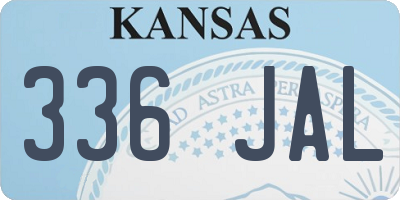 KS license plate 336JAL