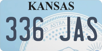 KS license plate 336JAS