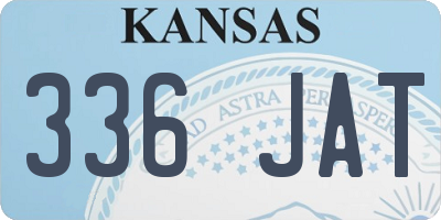 KS license plate 336JAT