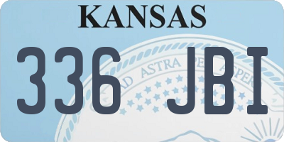 KS license plate 336JBI