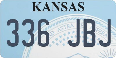 KS license plate 336JBJ