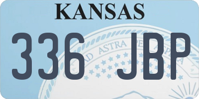 KS license plate 336JBP