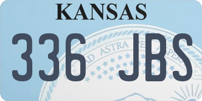 KS license plate 336JBS