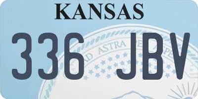 KS license plate 336JBV