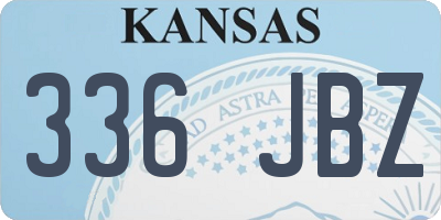 KS license plate 336JBZ
