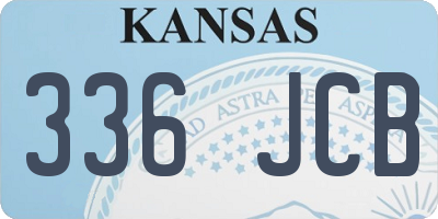 KS license plate 336JCB