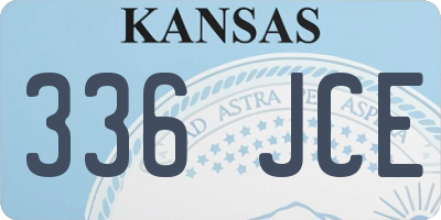 KS license plate 336JCE