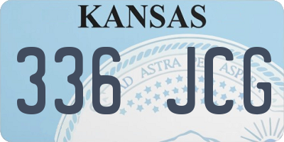 KS license plate 336JCG