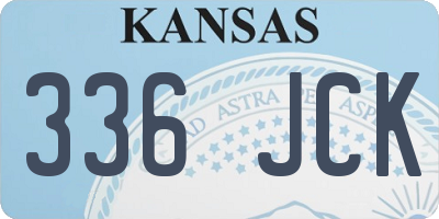 KS license plate 336JCK