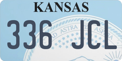 KS license plate 336JCL