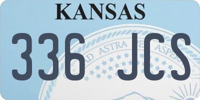 KS license plate 336JCS