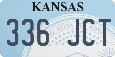 KS license plate 336JCT