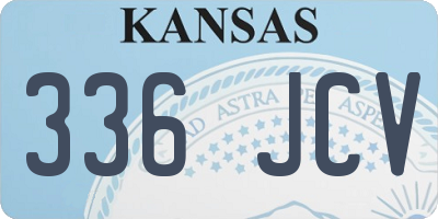 KS license plate 336JCV