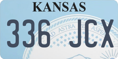 KS license plate 336JCX