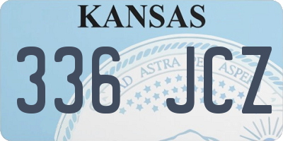 KS license plate 336JCZ