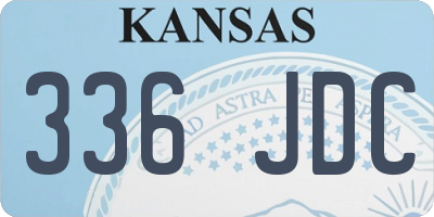 KS license plate 336JDC