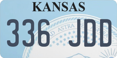 KS license plate 336JDD