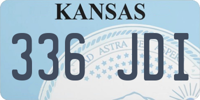 KS license plate 336JDI