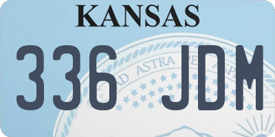 KS license plate 336JDM