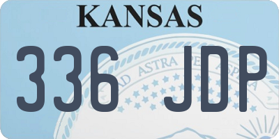 KS license plate 336JDP