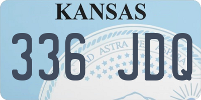 KS license plate 336JDQ