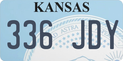 KS license plate 336JDY
