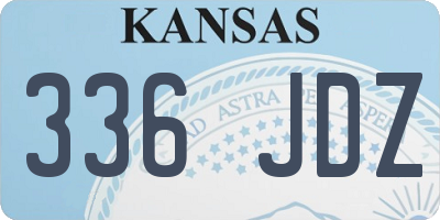 KS license plate 336JDZ