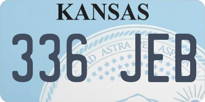 KS license plate 336JEB