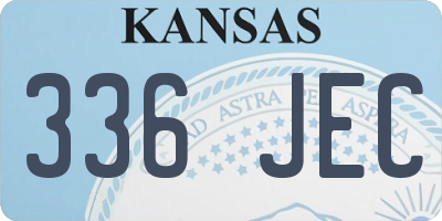 KS license plate 336JEC
