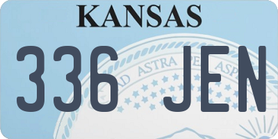 KS license plate 336JEN
