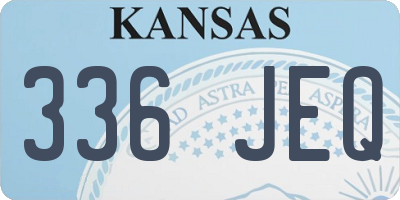 KS license plate 336JEQ