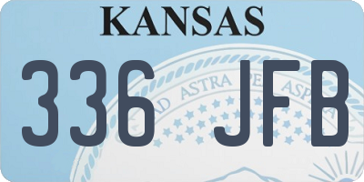 KS license plate 336JFB