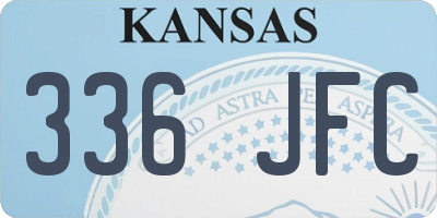 KS license plate 336JFC