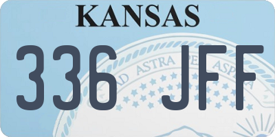 KS license plate 336JFF