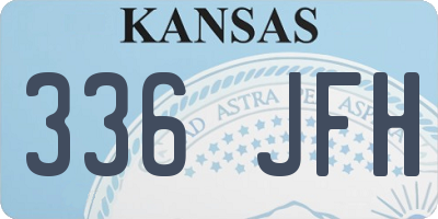 KS license plate 336JFH