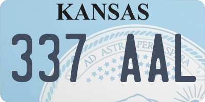 KS license plate 337AAL