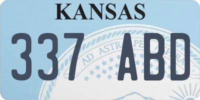 KS license plate 337ABD