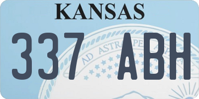 KS license plate 337ABH