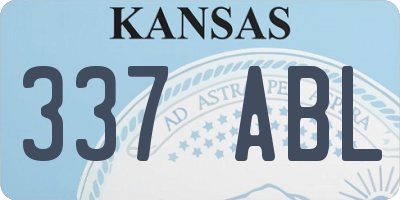 KS license plate 337ABL