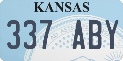 KS license plate 337ABY