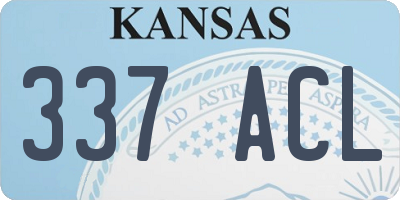 KS license plate 337ACL