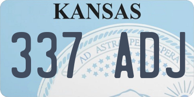 KS license plate 337ADJ