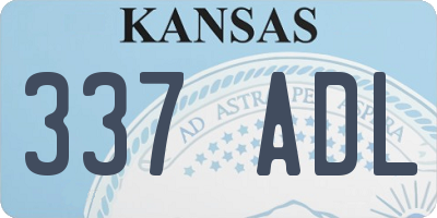 KS license plate 337ADL