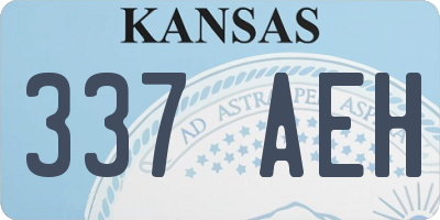 KS license plate 337AEH
