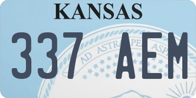 KS license plate 337AEM