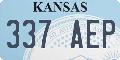 KS license plate 337AEP