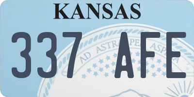 KS license plate 337AFE
