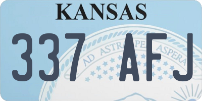 KS license plate 337AFJ