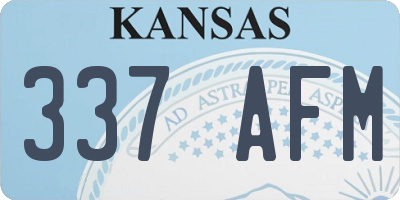 KS license plate 337AFM