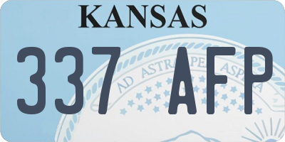 KS license plate 337AFP